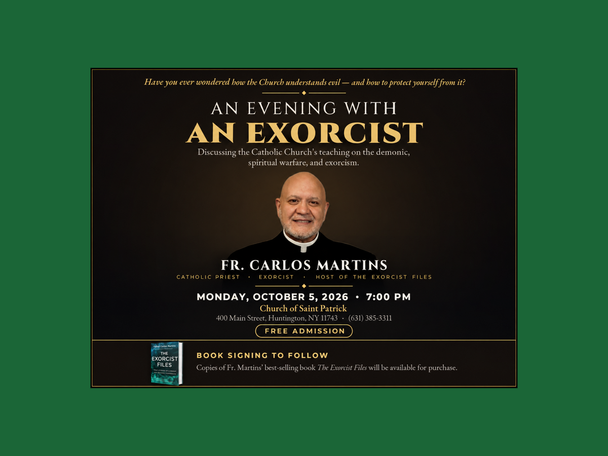 An Evening With An Exorcist - Monday, October 5th at 7:00 pm