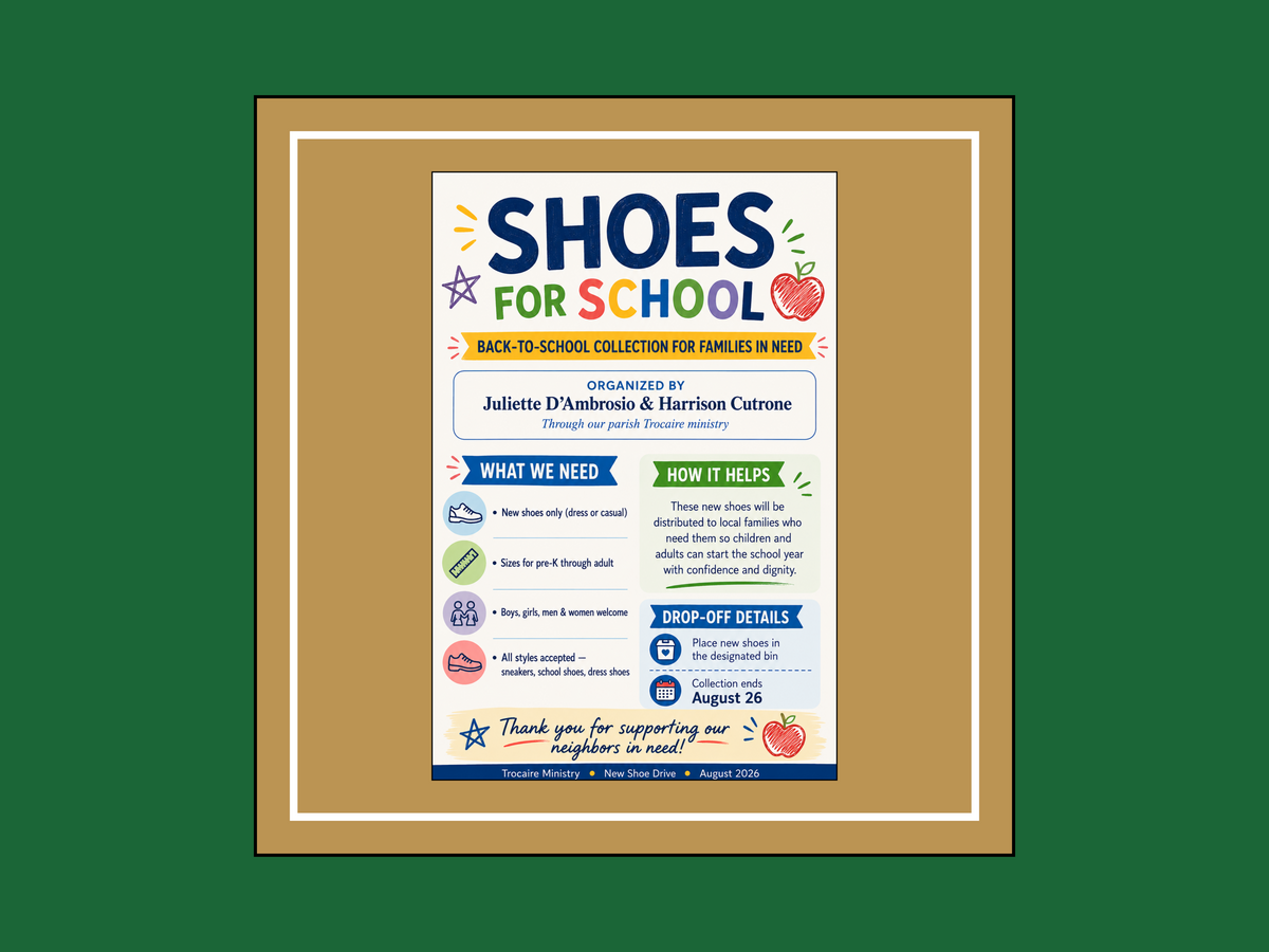 Trocaire Ministry - New Shoe Drive - Collection Ends August 26th