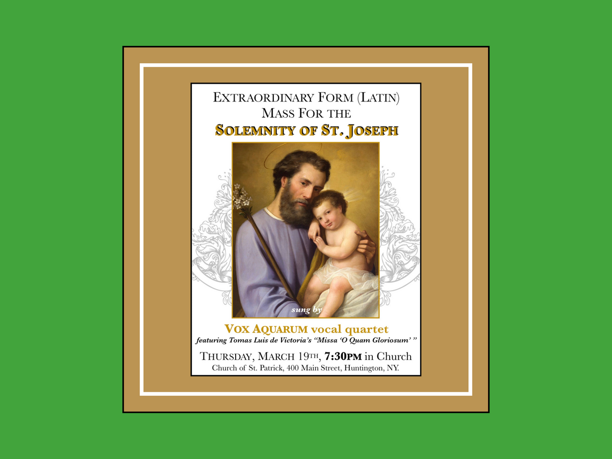 Solemnity of St. Joseph Latin Mass - Thursday, March 19th